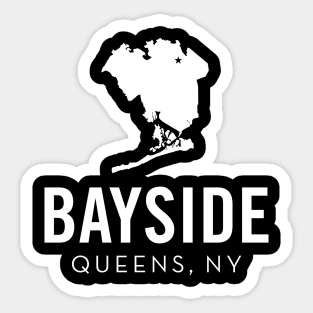 Bayside, Queens - New York (white) Sticker